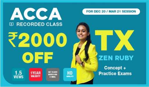 ACCA TX Recorded class ( Concept + Revision)